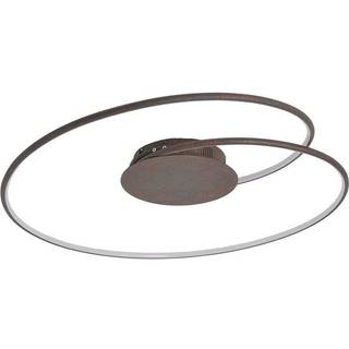 Lindby LED-loftlampe Joline, Ø 74 cm, rustbrun, metal
