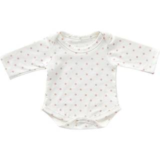 Dukketøj - Langærmet body m. prikker - Flere str. 30-35 cm.