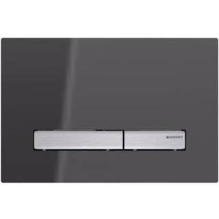 Geberit Sigma 50 Square betjeningsplade, krom knapper & røgfarvet spejlglas plade