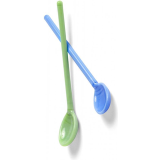 Hay Cutlery - 'Glass Spoons', set of two, blue and green in Multicolor GLASS