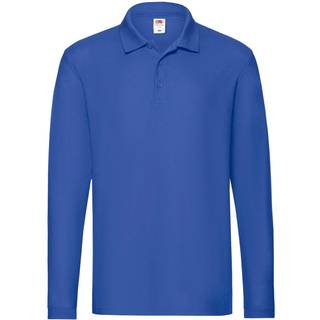 Fruit of the Loom Premium Long Sleeve Polo - Royalblue - 3XL