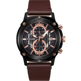 Police R1451324001 Sort/Læder Ø46 mm