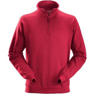 Snickers Workwear 2818 Sweater rød, kort lynlås Rød