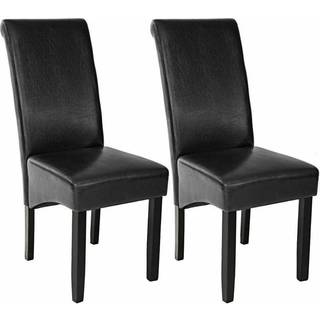 Spisebordsstol, ergonomisk - brun,Sæt med 2 stk.