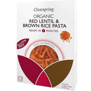 Clearspring Røde linser & brune ris fusilli Ø - 250 gr.