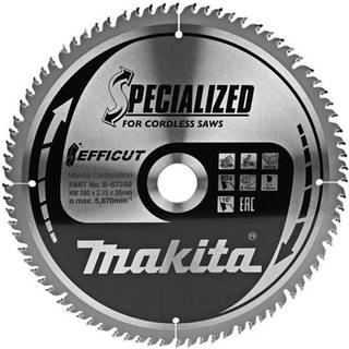 Rundsavsklinge til træ Makita EFFICUT; 260x2,15x30,0 mm; Z80; 10°