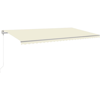 markise 600x350 cm automatisk betjening cremefarvet