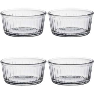 Sæt med 4 ramekin skåle, glas, 8,5 cm - Duralex
