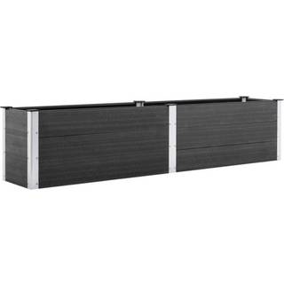 hævet plantekasse 250x50x54 cm WPC grå