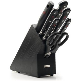 Classic knivblok 7 knive sort træ