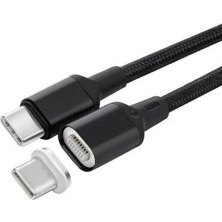 MICROCONNECT USB-C Magnet Cable, 1m, Black