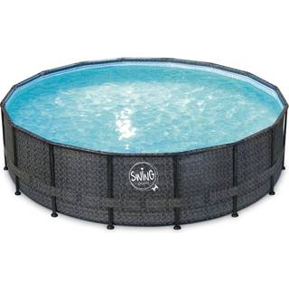 Swing Pools Elite poolsæt 488x122 cm, Sort