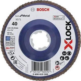 Bosch Best for Metal Lamelslibeskive med X-LOCK, lige 115 mm K40