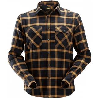 SNICKERS Flannelsskjorte AllroundWork let 8516 sort/brun - XXXL