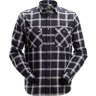 Snickers 8516 allroundwork, let flannelsskjorte sort/grå S