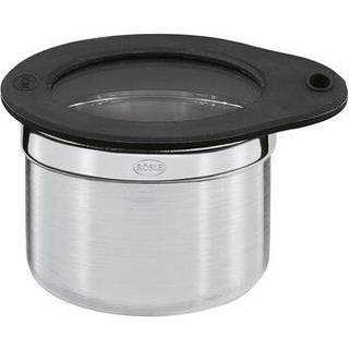 Rösle Dose 8 cm / 0,3 L mit Frischhaltedeckel aus Glas - Silber
