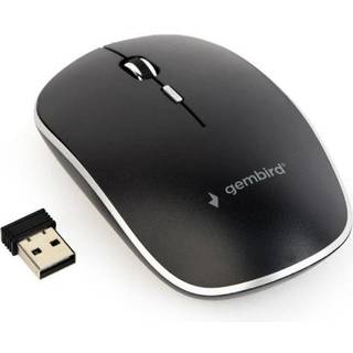 Gembird Silent wireless optical mouse - USB-A receivcer - Mus - Optisk - 4 knapper - Sort