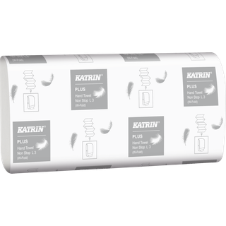Håndklædeark Katrin+ 3-lag 20×34 cm hvid 15×90ark