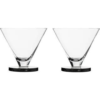 Tom Dixon Glassware - 'Puck' cocktail glass, set of two in clear / black base glass