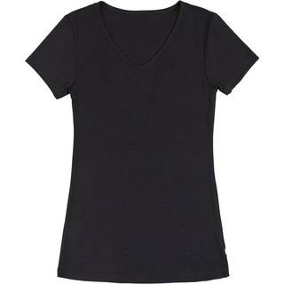 Joha uld silke t-shirt med v-hals sort Large