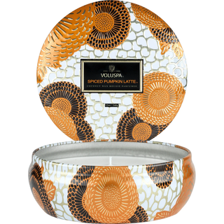 Voluspa 3-wick Tin Candle Spiced Pumpkin Latte (340 g)