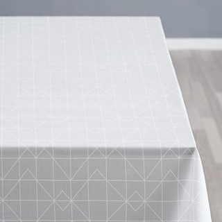Økologisk Damaskdug fra SØDAHL - REFINED WHITE 140x180 cm.