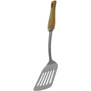 de Buyer B Bois Wender geschlitzt - Edelstahl mit Holzgriff - Braun,Silber
