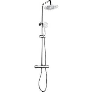 Allibert RONDI brusesystem med termostatarmatur, hovedbruser og håndbruser, krom