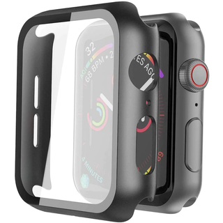 Skærmbeskytter Apple Watch 4/5 (44 mm) Hærdet glas Sort