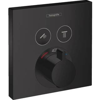 Hansgrohe ShowerSelect S termostatarmatur med tryk til indbygning i mat sort