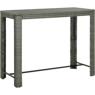 barbord til haven 140,5x60,5x110,5 cm polyrattan brun