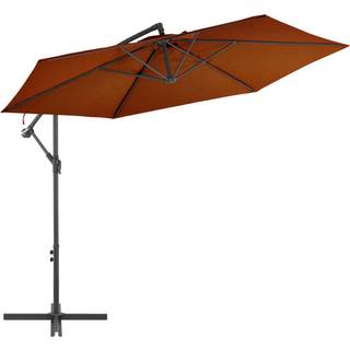 hængeparasol 300 cm aluminiumsstang bordeauxrød