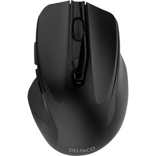 Deltaco OFFICE Wireless Silent Office Mouse - Mus - Optisk - 6 knapper - Sort