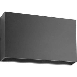 Lindby udendørs LED-væglampe Jarte, 20 cm, op/ned, grå, IP65