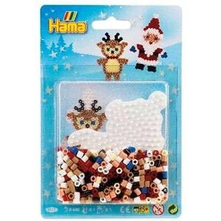 Hama Midi Blisterpakke Jul, Lille Indeholder: Ca. 450 perler 1 lille rund stiftplade nr. 222 Strygepapir.