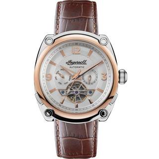Ingersoll The Michigan Automatic White Dial Brown Leather Strap Men's Watch I01103B