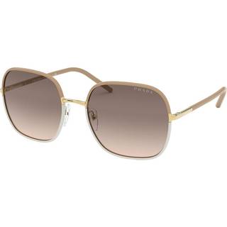 Prada Kvinde PR 67XS 09G3D0 Solbriller Metal Beige Brun Pillow Normal Skygge