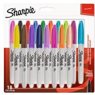 Sharpie Permanent Markers | Fin spids | Forskellige sjove farver | 18 styk