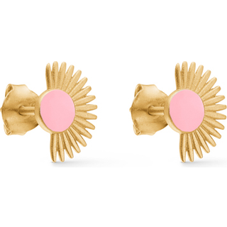 Soleil Stud - Rose - Enamel - Guld One Size
