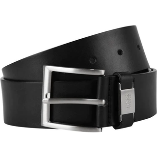 BOSS Black Herren Gürtel schwarz Glattleder