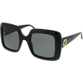 Gucci Kvinde GG0896S 001 Solbriller Acetat Sort Grå Firkantet Normal