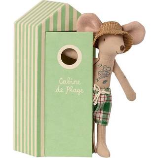Maileg Beach Mouse Dad in Cabin de Plage