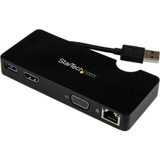 StarTech.com Travel Docking Station for Laptops - HDMI or VGA - USB 3.0 - docking station - HDMI
