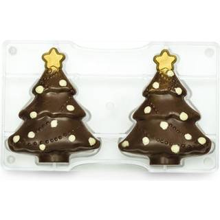 Juletræ - Polycarbonat Chokoladeform, Decora