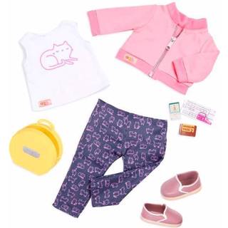 Our Generation Deluxe dukketøj Jakke og kat t-shirt