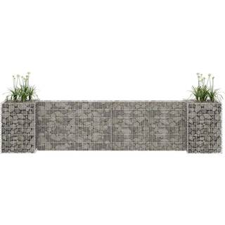 H-formet gabion-plantekasse 260x40x60 cm stål
