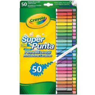 Crayola: Super Tip Sæt, vaskbare tuscher - 50 stk.