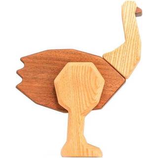 FableWood Stor struds figur i træ med 4 magnetiske dele