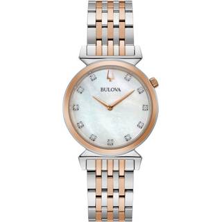 Bulova 98P192 Classic Hvid/Rosaguldtonet stål Ø30 mm