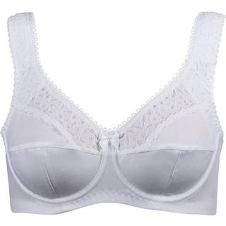 Damella Classic Underwire Lace Bra - White - E 80